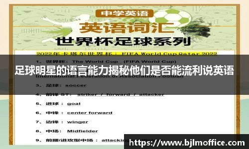足球明星的语言能力揭秘他们是否能流利说英语